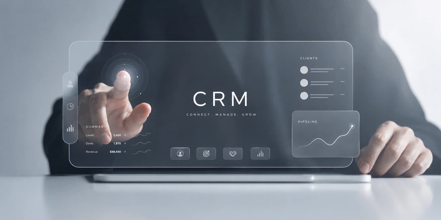 CRM and data integration visual representation